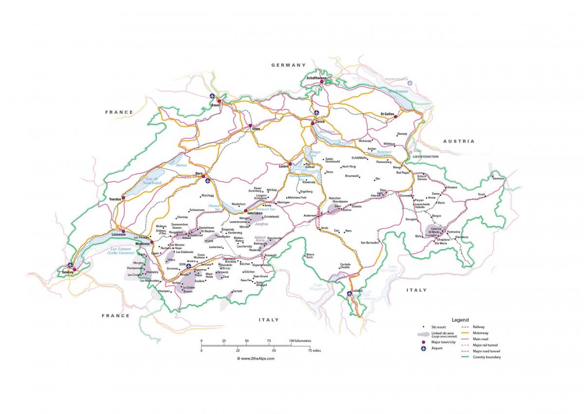 žemėlapis metro šveicarija 