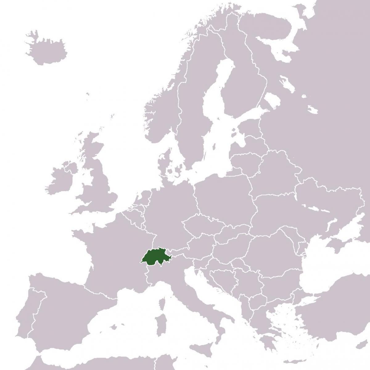 šveicarija vietą europos žemėlapyje