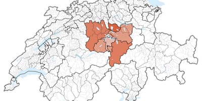 Žemėlapis centrinė šveicarija 