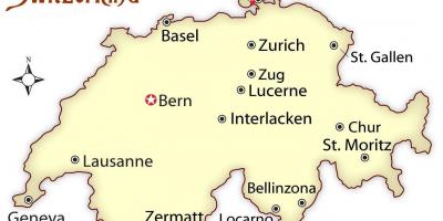 Ciurichas, šveicarija žemėlapyje