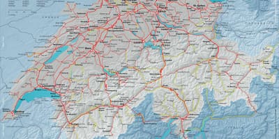 Žemėlapis sbb žemėlapis šveicarija