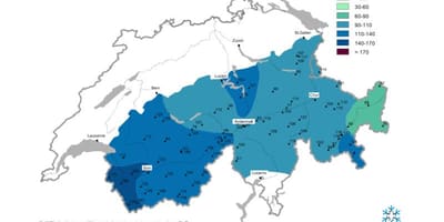 Žemėlapis sniego žemėlapis šveicarija