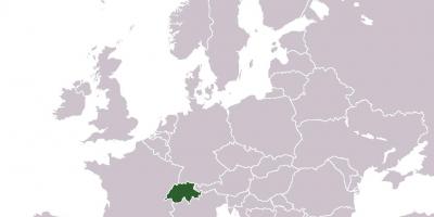 Šveicarija vietą europos žemėlapyje